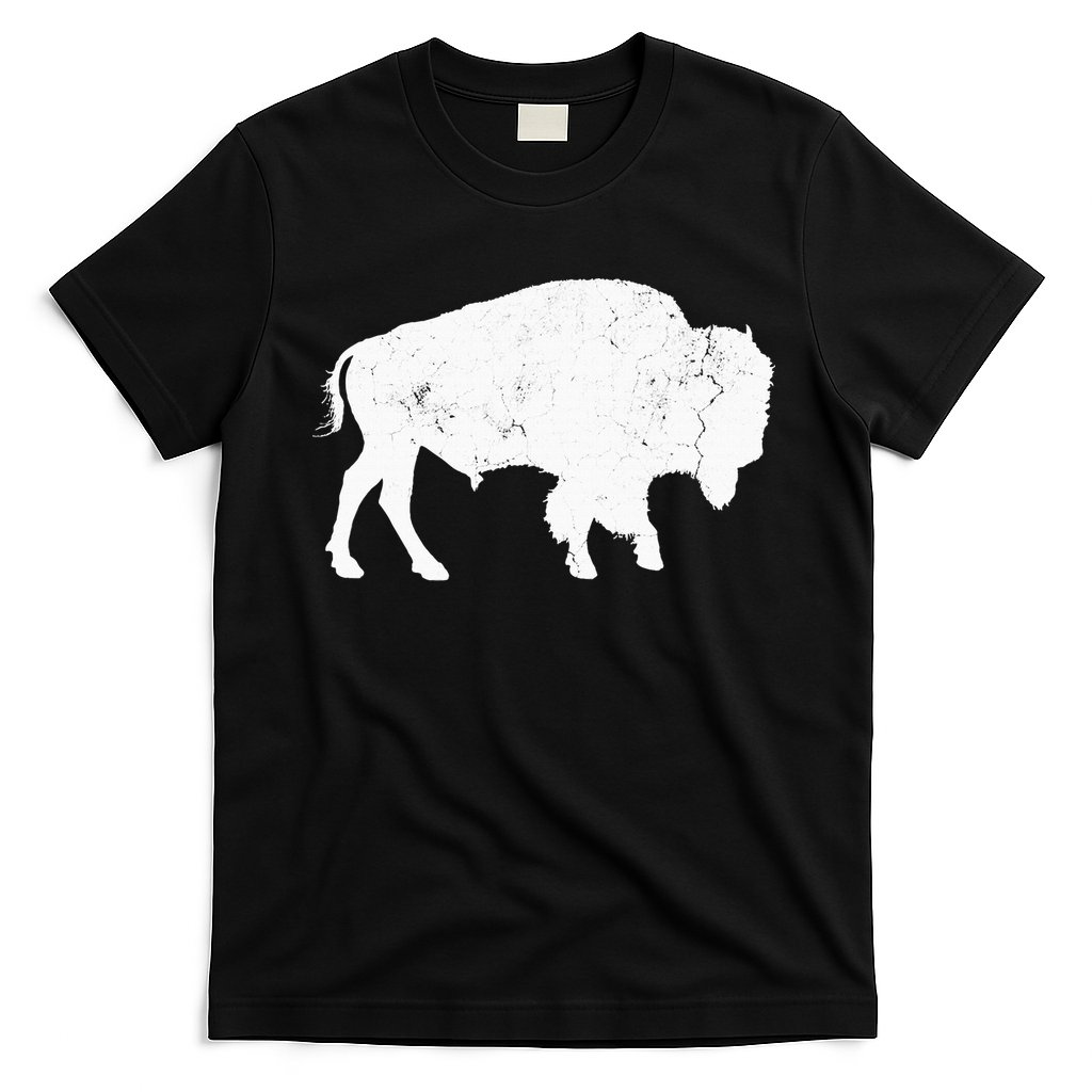Distressed Buffalo Retro Bison Animal Lover T-Shirt