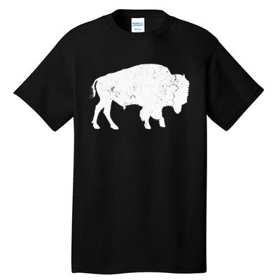 Distressed Buffalo Retro Bison Animal Lover Tall T-Shirt