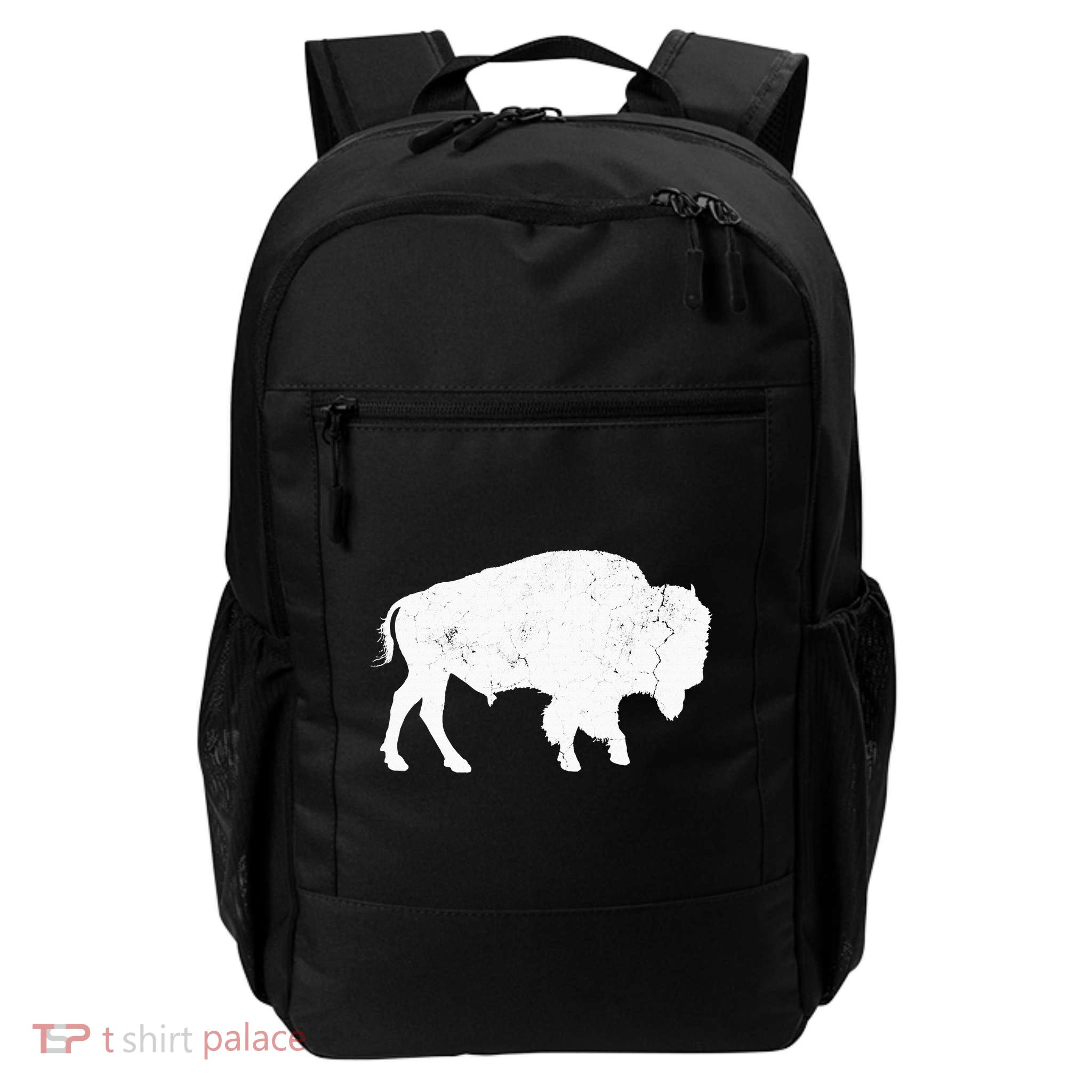 Distressed Buffalo Retro Bison Animal Lover Backpack