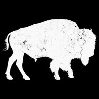 Distressed Buffalo Retro Bison Animal Lover Drawstring Bag