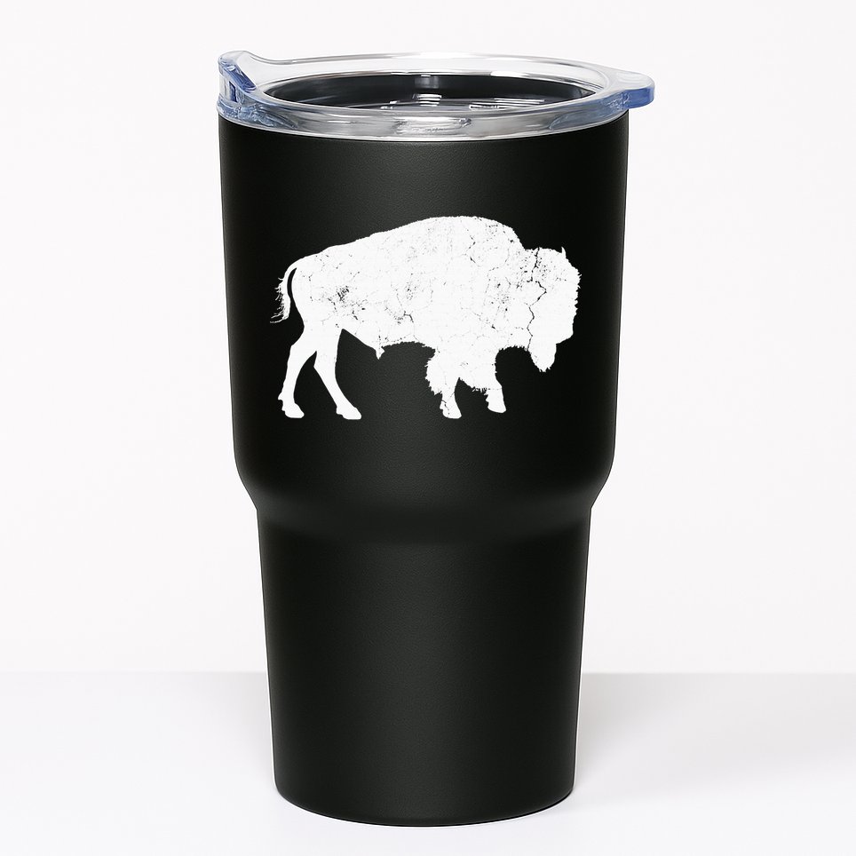 Distressed Buffalo Retro Bison Animal Lover Tumbler