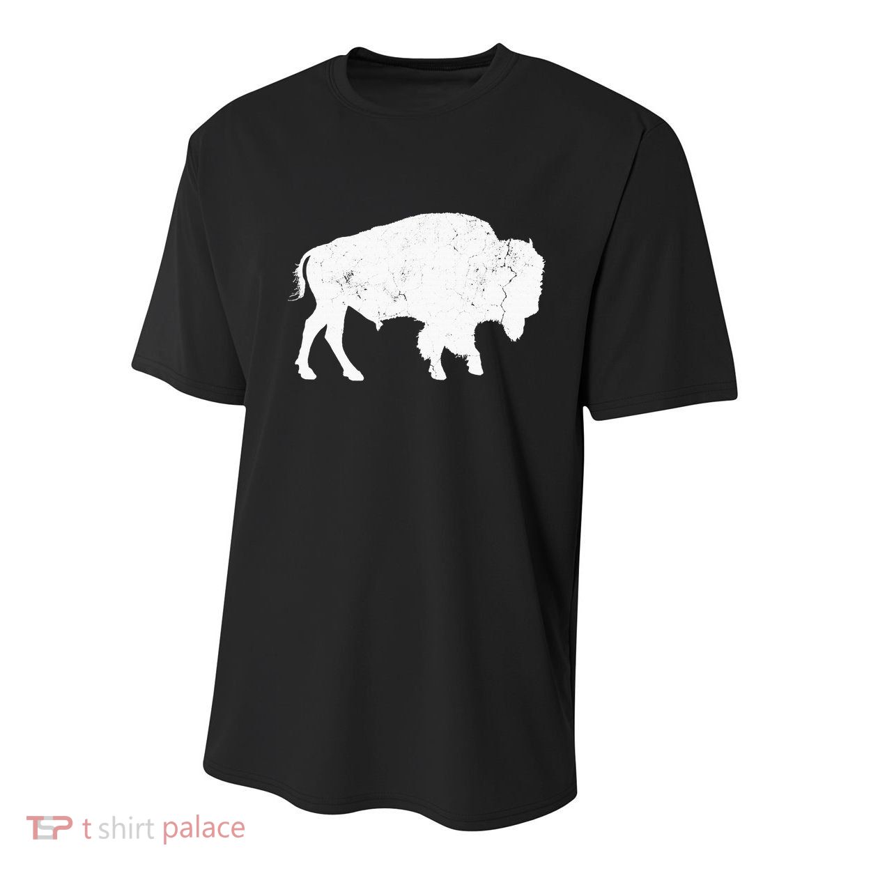 Distressed Buffalo Retro Bison Animal Lover Youth Performance Sprint T-Shirt