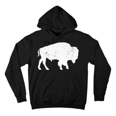 Distressed Buffalo Retro Bison Animal Lover Tall Hoodie