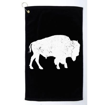Distressed Buffalo Retro Bison Animal Lover Golf Towel