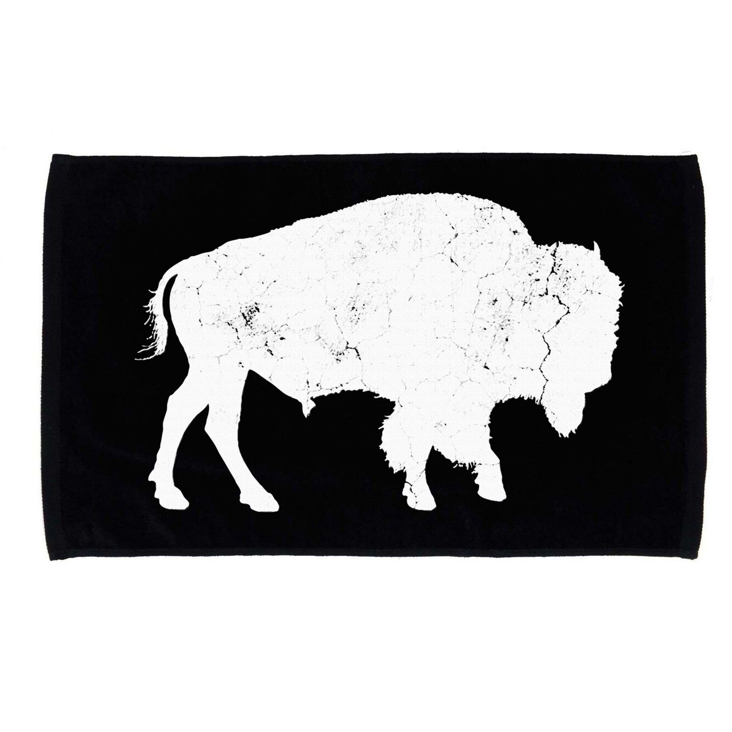 Distressed Buffalo Retro Bison Animal Lover Microfiber Hand Towel