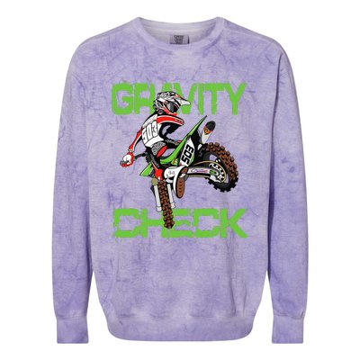 Dirt Bike Rider Motocross Colorblast Crewneck Sweatshirt