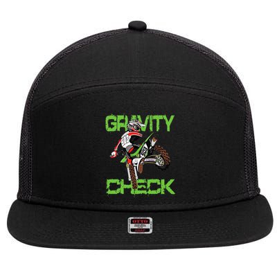 Dirt Bike Rider Motocross 7 Panel Mesh Trucker Snapback Hat