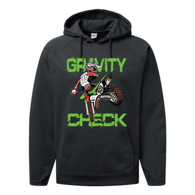 Dirt Bike Rider Motocross Performance Fleece Hoodie