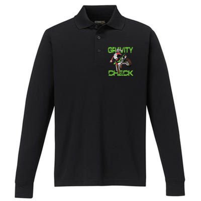 Dirt Bike Rider Motocross Performance Long Sleeve Polo