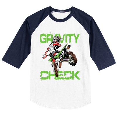 Dirt Bike Rider Motocross Baseball Sleeve Shirt