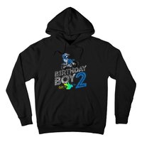 Dirt Bike Rider 2 Years Old Motocross 2nd Birthday Boy Hoodie