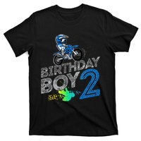 Dirt Bike Rider 2 Years Old Motocross 2nd Birthday Boy T-Shirt