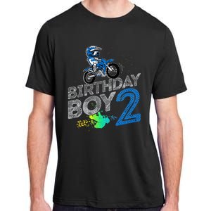 Dirt Bike Rider 2 Years Old Motocross 2nd Birthday Boy Adult ChromaSoft Performance T-Shirt