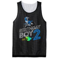 Dirt Bike Rider 2 Years Old Motocross 2nd Birthday Boy Mesh Reversible Basketball Jersey Tank