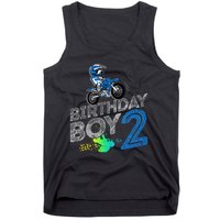 Dirt Bike Rider 2 Years Old Motocross 2nd Birthday Boy Tank Top