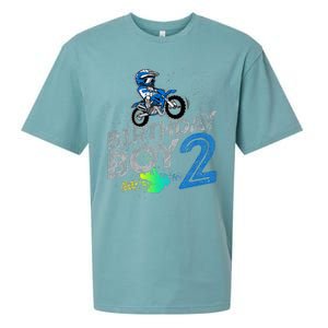 Dirt Bike Rider 2 Years Old Motocross 2nd Birthday Boy Sueded Cloud Jersey T-Shirt