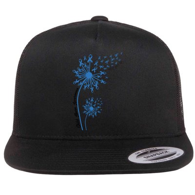 Dandelion Blue Ribbon Child Abuse Awareness Foster Care Stop The Abuse Flatbill Hat