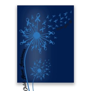 Dandelion Blue Ribbon Child Abuse Awareness Foster Care Stop The Abuse Poster