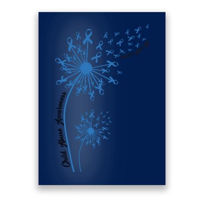 Dandelion Blue Ribbon Child Abuse Awareness Foster Care Stop The Abuse Poster