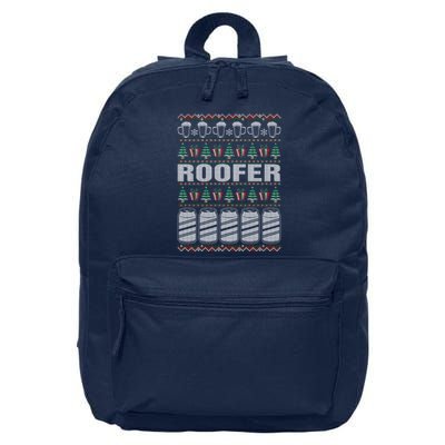 Drinking Beer Roofer Ugly Christmas 16 in Basic Backpack