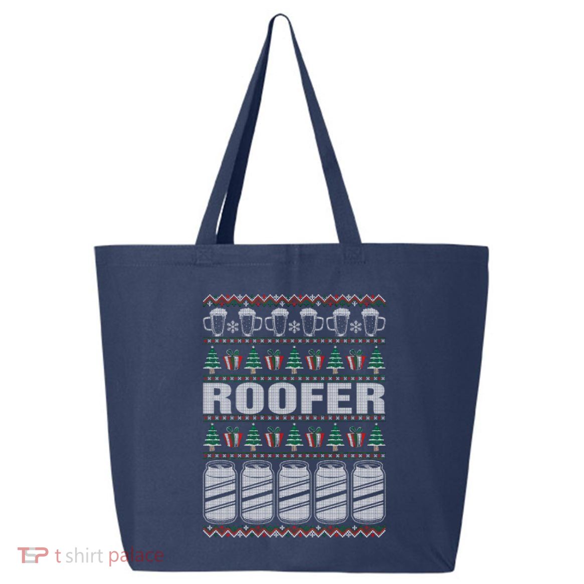 Drinking Beer Roofer Ugly Christmas 25L Jumbo Tote