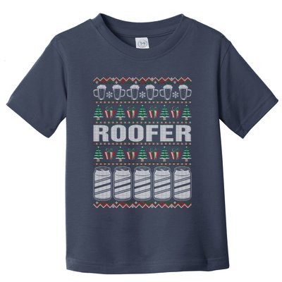 Drinking Beer Roofer Ugly Christmas Toddler T-Shirt
