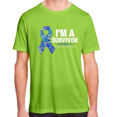 Dark Blue Ribbon Cancer Survivor Colorectal Cancer Awareness Cute Gift Adult ChromaSoft Performance T-Shirt