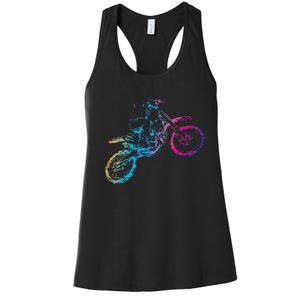 Dirt Bike Riding Motocross Lover Motorcycle Rider Women's Racerback Tank