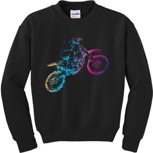 Dirt Bike Riding Motocross Lover Motorcycle Rider Kids Sweatshirt