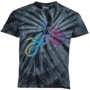 Dirt Bike Riding Motocross Lover Motorcycle Rider Kids Tie-Dye T-Shirt