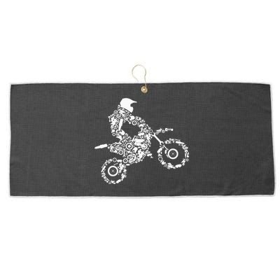 Dirt Bike Rider Motocross Enduro Dirt Biking Gift Large Microfiber Waffle Golf Towel