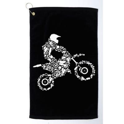 Dirt Bike Rider Motocross Enduro Dirt Biking Gift Platinum Collection Golf Towel