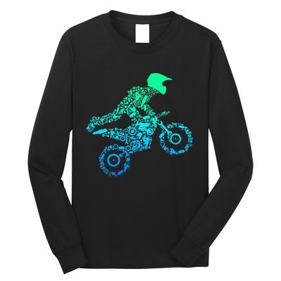 Dirt Bike Rider Motocross Enduro Dirt Biking Gifts Long Sleeve Shirt