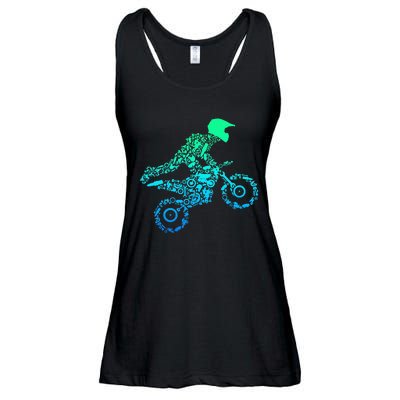 Dirt Bike Rider Motocross Enduro Dirt Biking Gifts Ladies Essential Flowy Tank