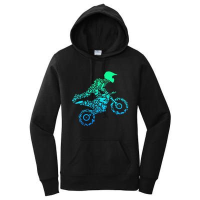 Dirt Bike Rider Motocross Enduro Dirt Biking Gifts Women's Pullover Hoodie