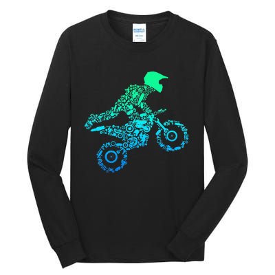 Dirt Bike Rider Motocross Enduro Dirt Biking Gifts Tall Long Sleeve T-Shirt