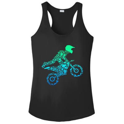 Dirt Bike Rider Motocross Enduro Dirt Biking Gifts Ladies PosiCharge Competitor Racerback Tank