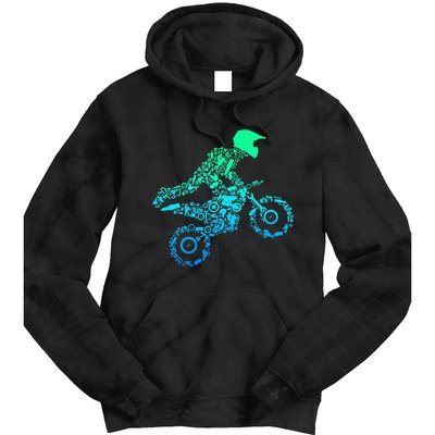 Dirt Bike Rider Motocross Enduro Dirt Biking Gifts Tie Dye Hoodie