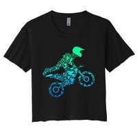 Dirt Bike Rider Motocross Enduro Dirt Biking Gifts Women's Crop Top Tee