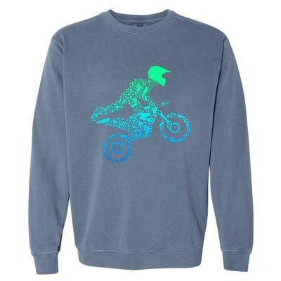 Dirt Bike Rider Motocross Enduro Dirt Biking Gifts Garment-Dyed Sweatshirt