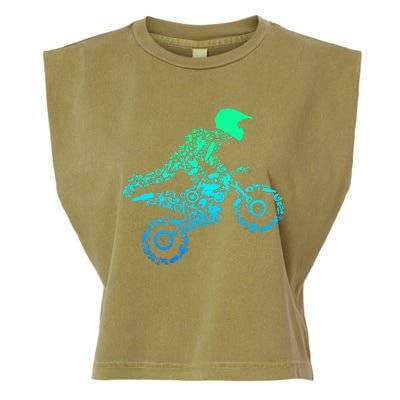 Dirt Bike Rider Motocross Enduro Dirt Biking Gifts Garment-Dyed Women's Muscle Tee