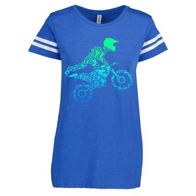 Dirt Bike Rider Motocross Enduro Dirt Biking Gifts Enza Ladies Jersey Football T-Shirt