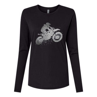 Dirt Bike Rider Racing Extreme Sports Vintage Teen Boy Womens Cotton Relaxed Long Sleeve T-Shirt