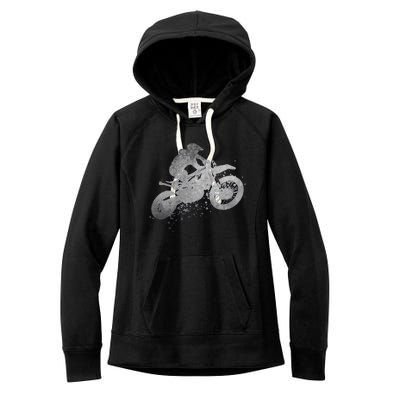 Dirt Bike Rider Racing Extreme Sports Vintage Teen Boy Women's Fleece Hoodie