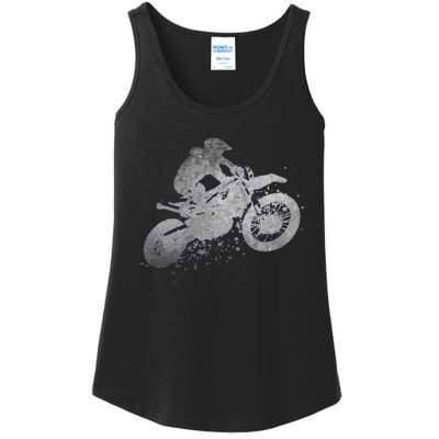 Dirt Bike Rider Racing Extreme Sports Vintage Teen Boy Ladies Essential Tank