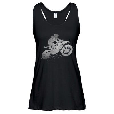 Dirt Bike Rider Racing Extreme Sports Vintage Teen Boy Ladies Essential Flowy Tank