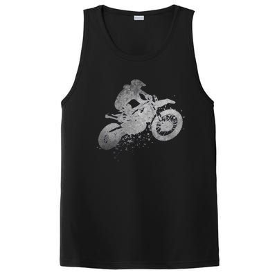 Dirt Bike Rider Racing Extreme Sports Vintage Teen Boy PosiCharge Competitor Tank