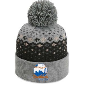 Durham Baseball Skyline Classic Bull City North Carolina The Baniff Cuffed Pom Beanie