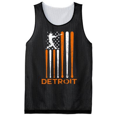 Detroit Baseball Soul American Us Flag Mesh Reversible Basketball Jersey Tank