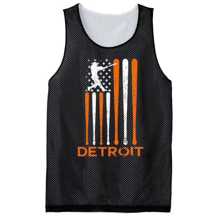 Detroit Baseball Soul American Us Flag Mesh Reversible Basketball Jersey Tank